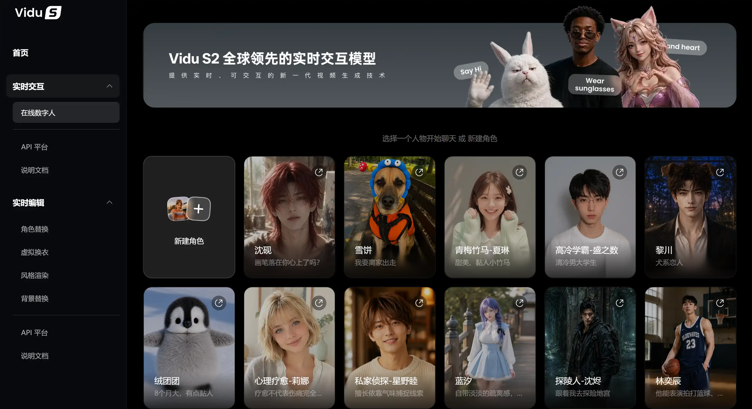 Vidu 产品界面截图